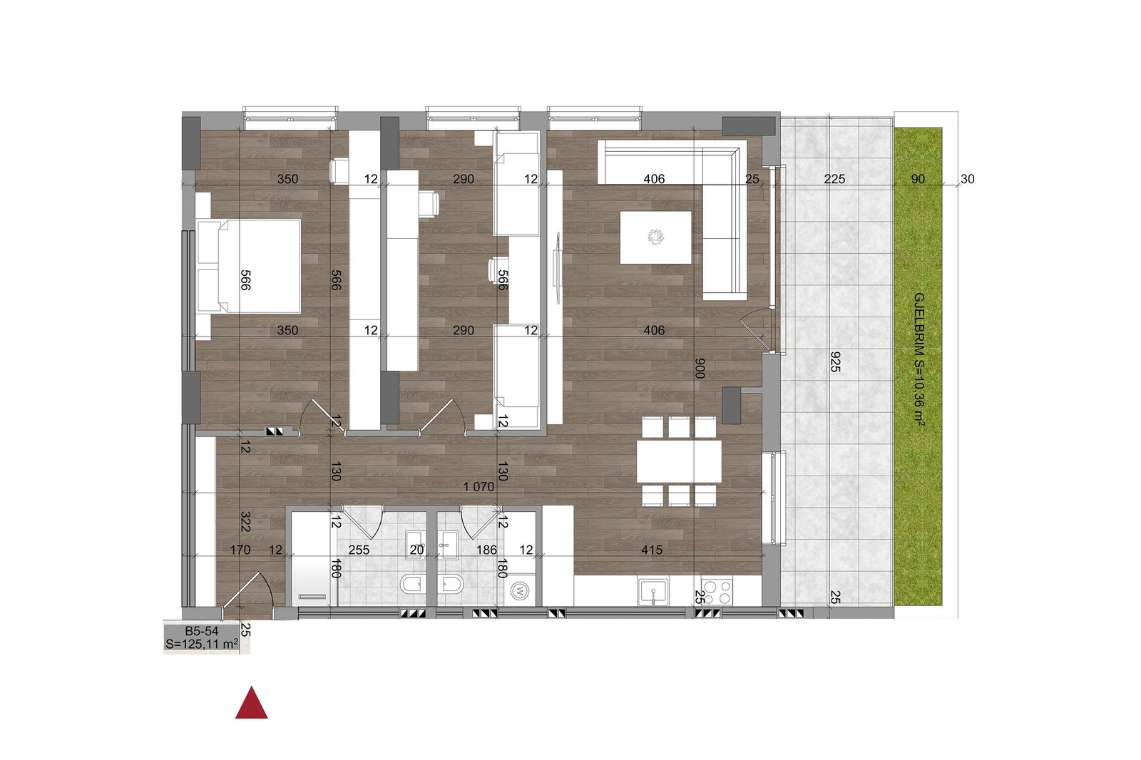 Cima Grand Complex → B5 → Kati 11 Tipi 8 / 125.11m2