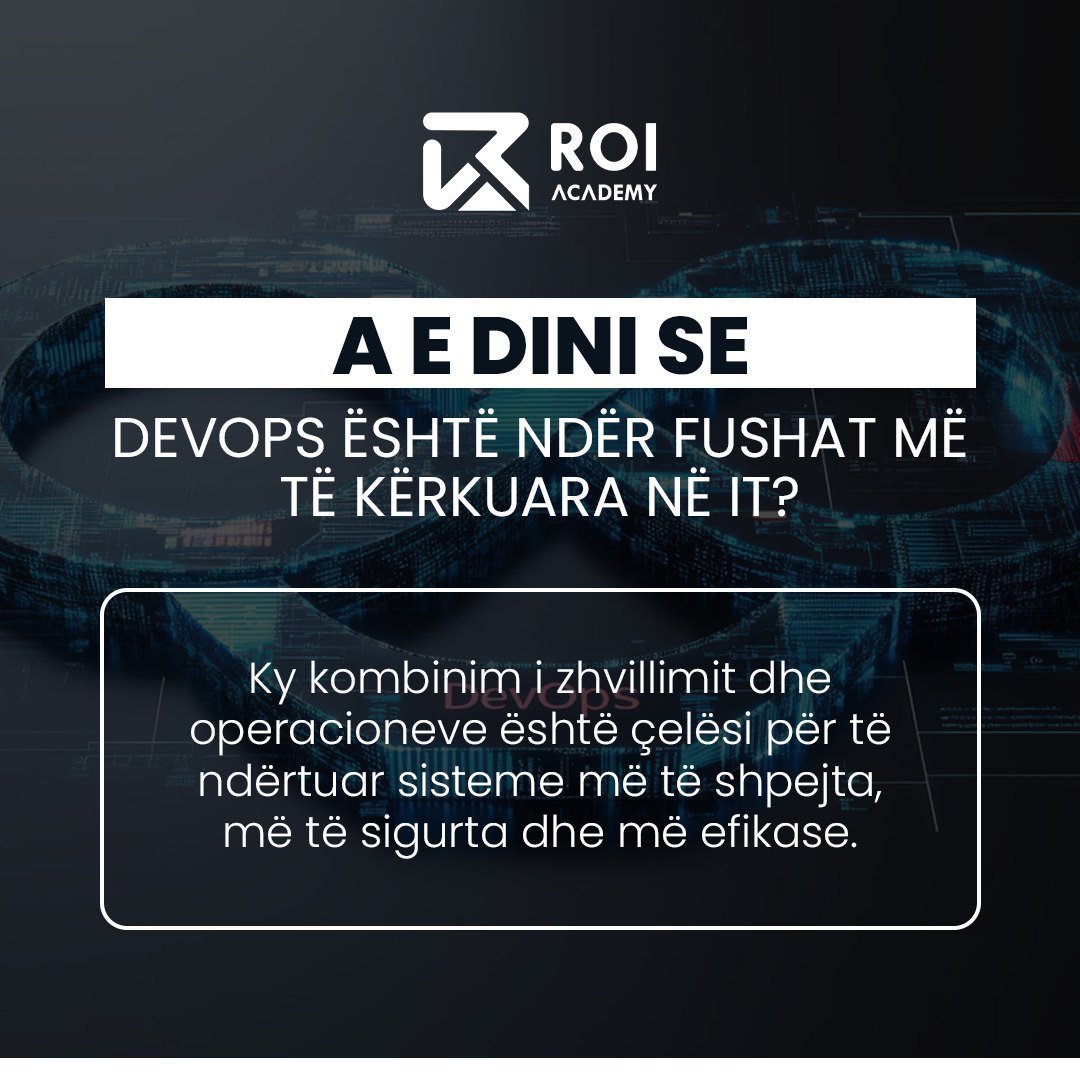 Fillo karrierën tënde në DevOps me ROI Academy