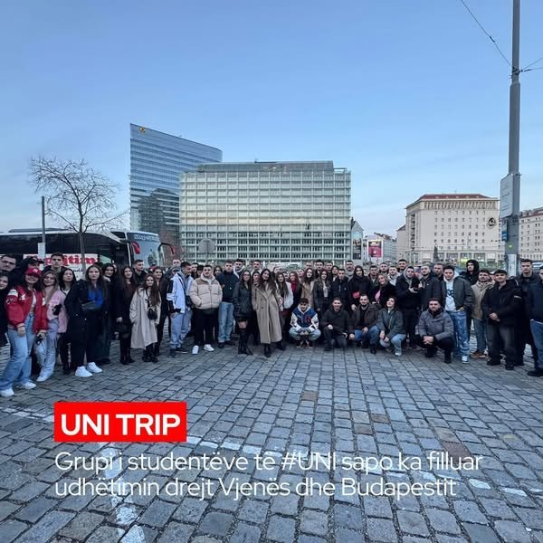 Grupi i studentëve të UNI sapo ka filluar udhëtimin drejt Vjenës dhe Budapestit