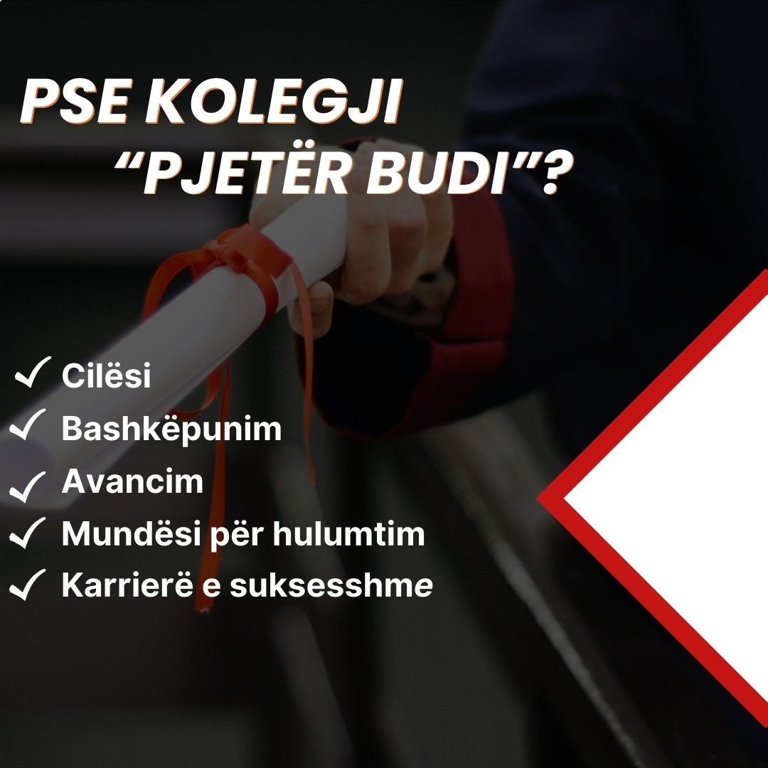 Zgjedh Kolegjin "Pjetër Budi" për një karrierë të suksesshme