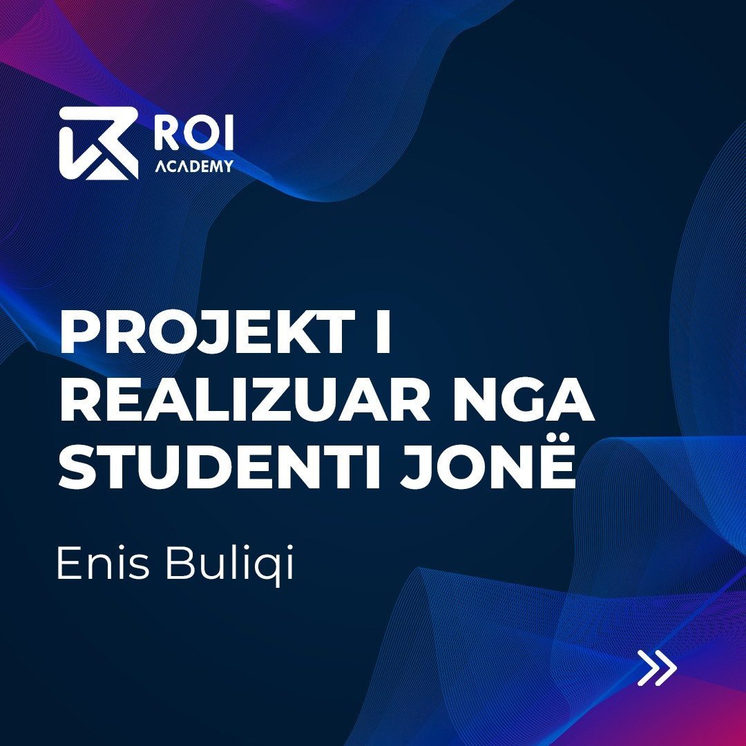 Enis Buliqi, një student i talentuar i ROI Academy