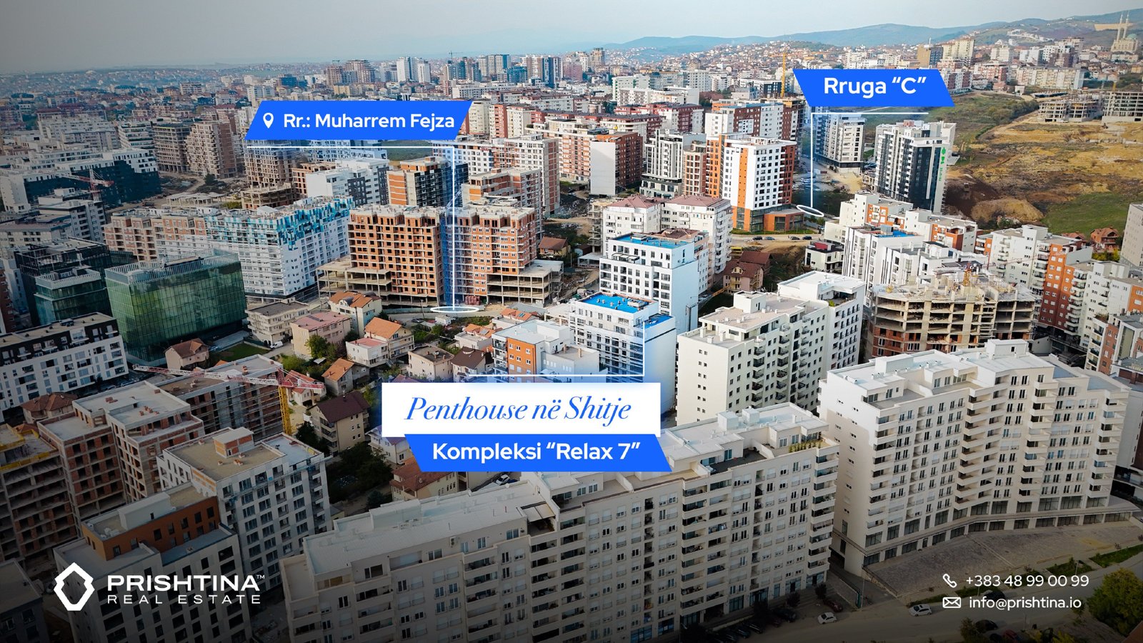 Penthouse ne shitje 145.36m² + 70m² terasë në Muharrem Fejza