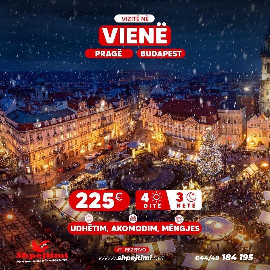 Oferta me e mire me vizita në PRAGE, VIENE, BUDAPEST