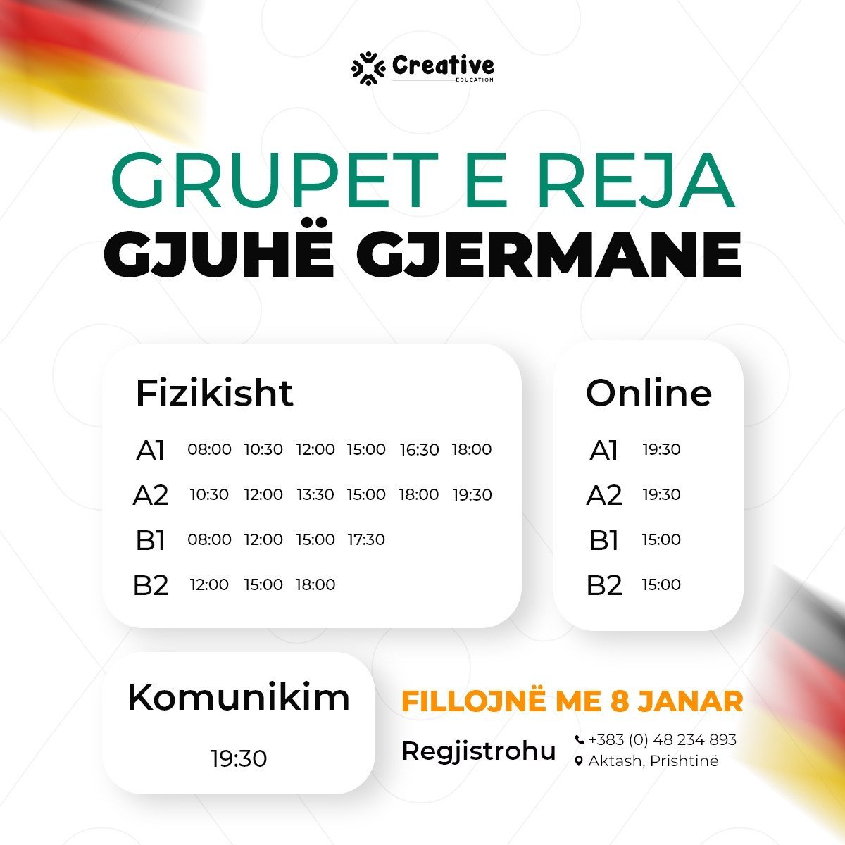 Grupet e reja për gjuhë gjermane