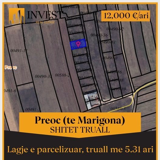 Truall ne shitje ne Preoc te Marigona Residence, 5.31 ari