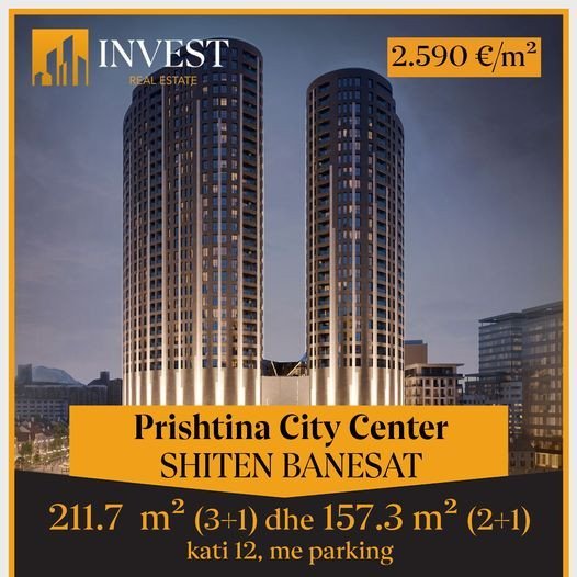 Banesë në Prishtina City Center - 211.70 m2 (3+1)