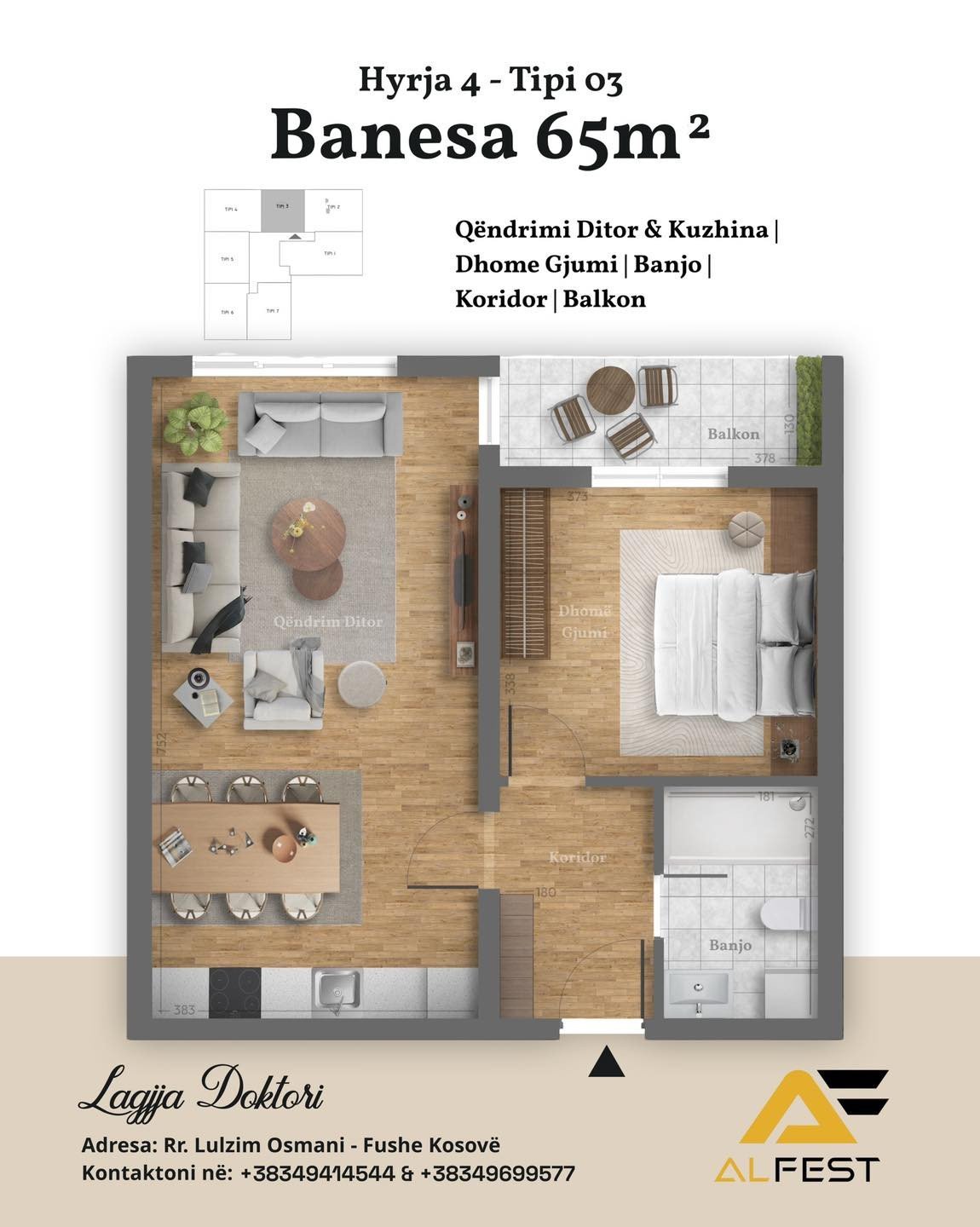 Banesë me 65m2