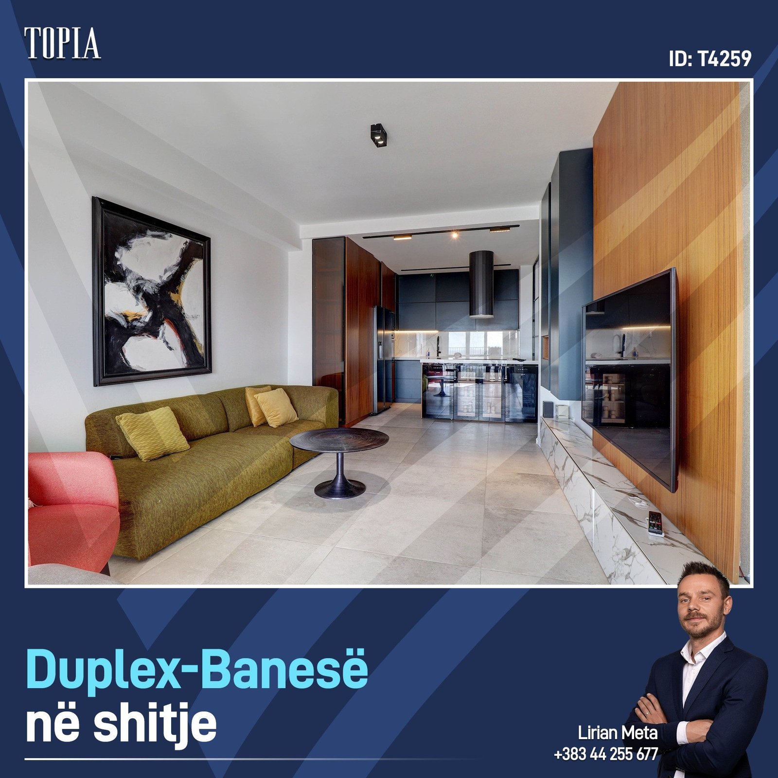 Duplex banesë 184.26m2 në shitje në lagjen Lakrishtë – Dukagjini Residence