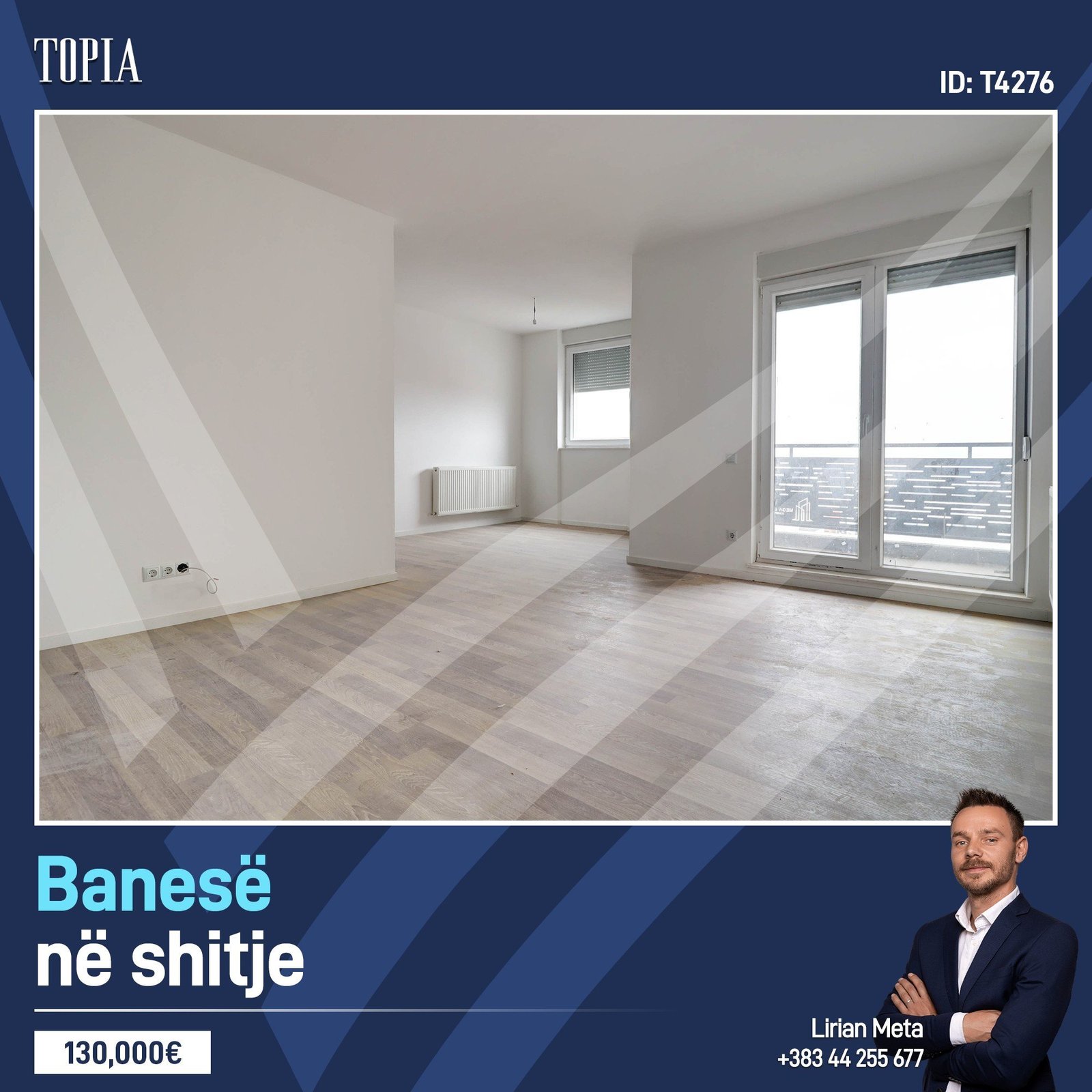 Banesë me 2 dhoma gjumi në shitje në lagjen Mati 1 – Mega Building