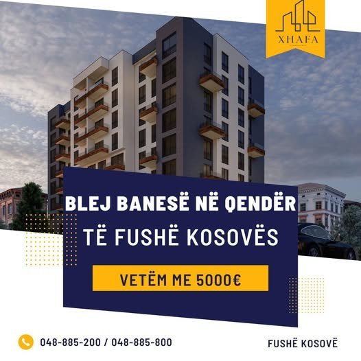 Bëhuni pjesë e Xhafa Company dhe siguroni banesën tuaj në qendër të Fushë Kosovës me vetëm 5,000€ parapagim!