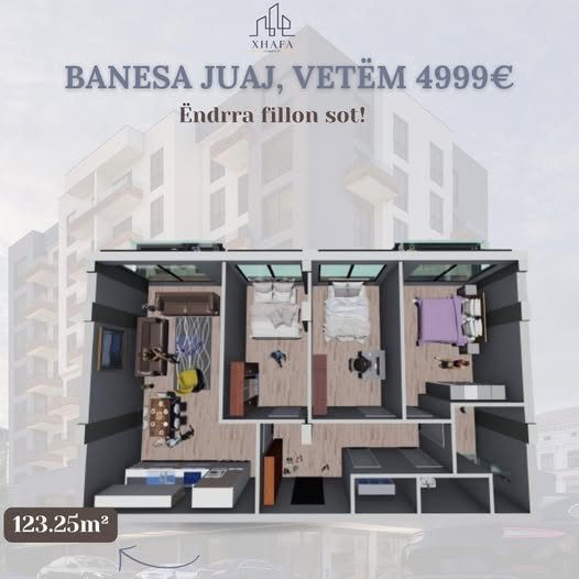 Thuaj JO Qirasë, Mos e humbë shansin të blesh banesën tënde me vetëm 4999€.