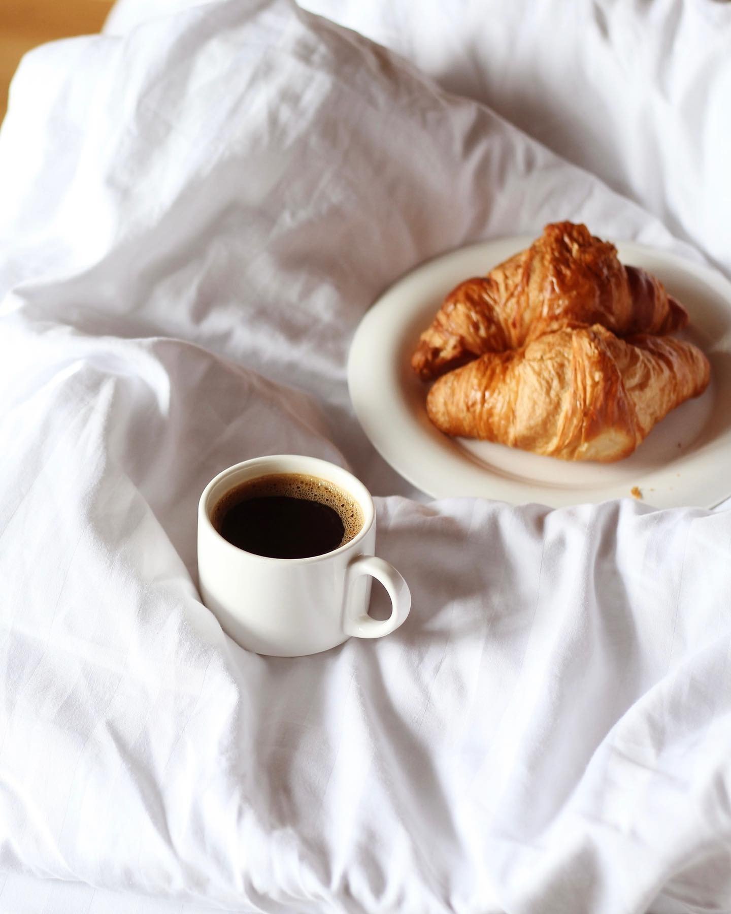 Late breakfast in bed