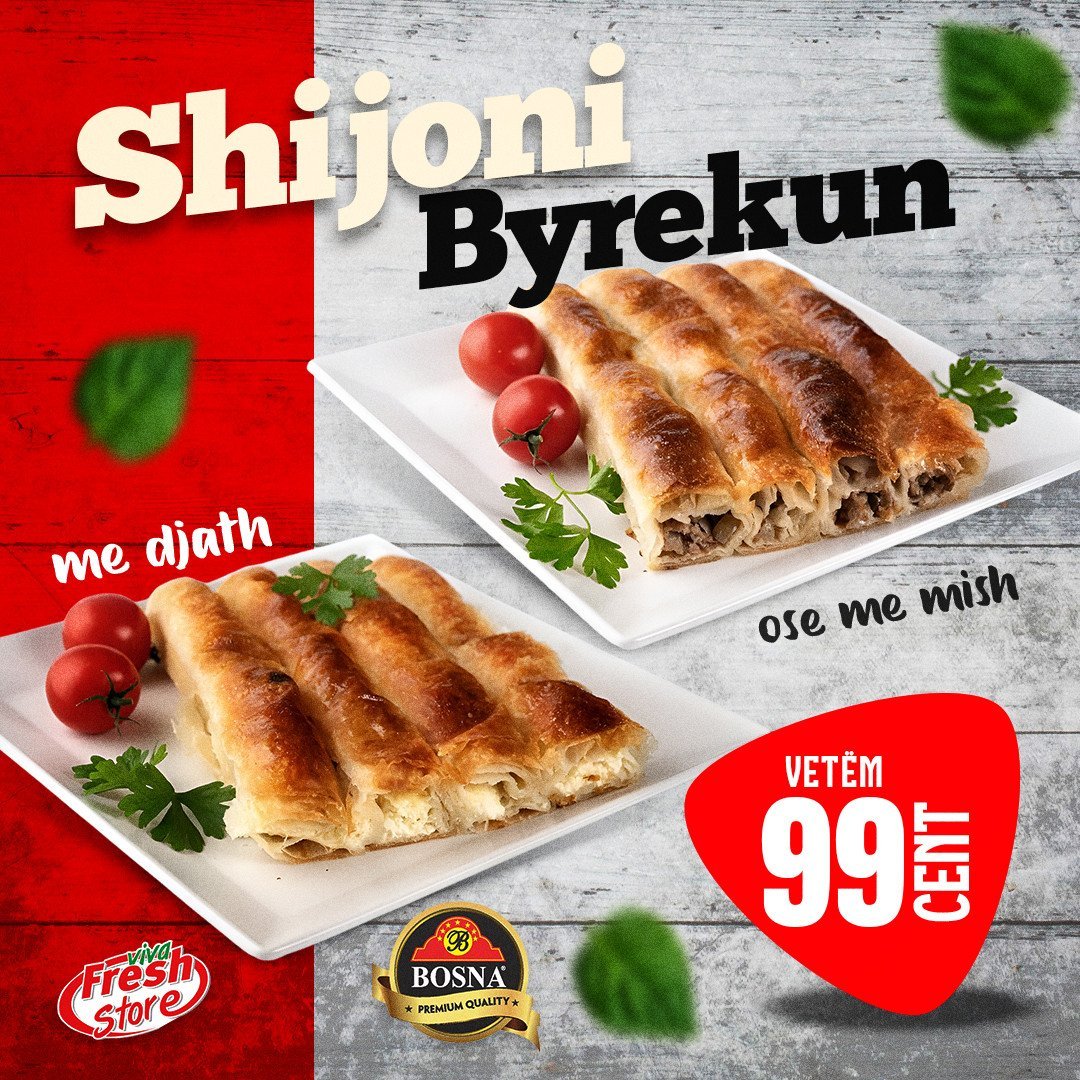 Byrek i shijshëm me djath ose mish