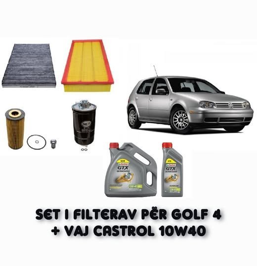 SET I FILTERAVE PER GOLF 4 , +5L Vaj CASTROL