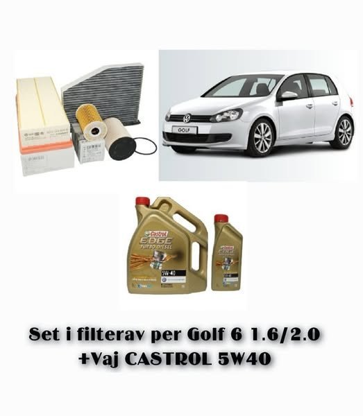 SET I FILTERAVE GOLF 6 , +VAJ CASTROL 5W40 5L