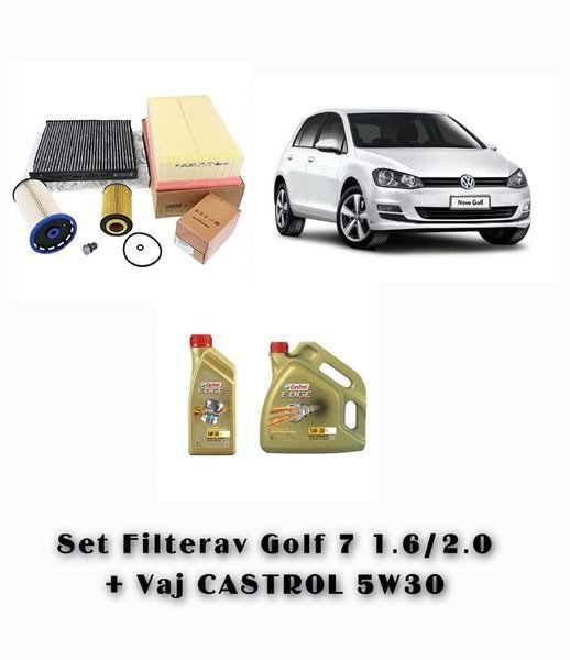 SET I FILTERAVE GOLF 7 , +VAJ CASTROL 5W40 5L