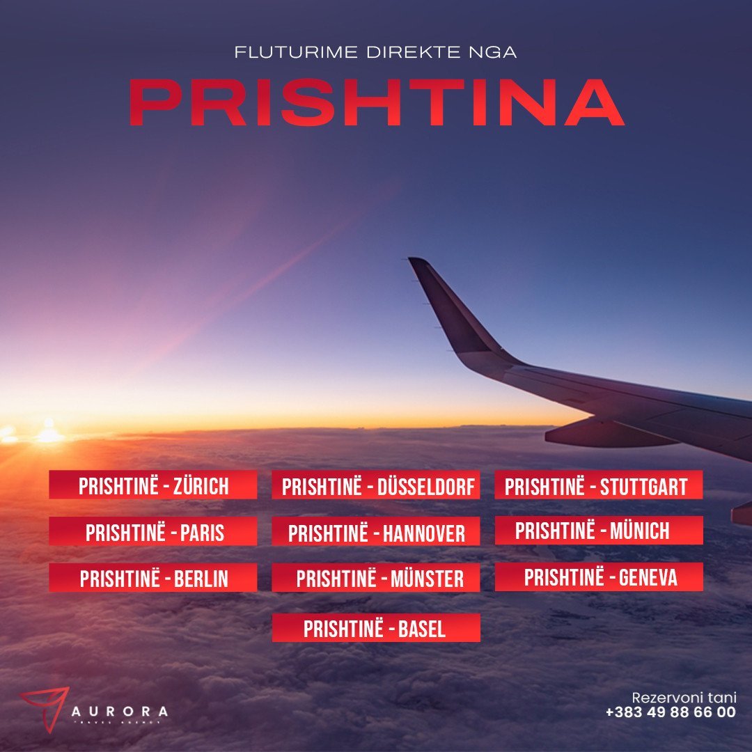 Fluturime direkte nga Prishtina