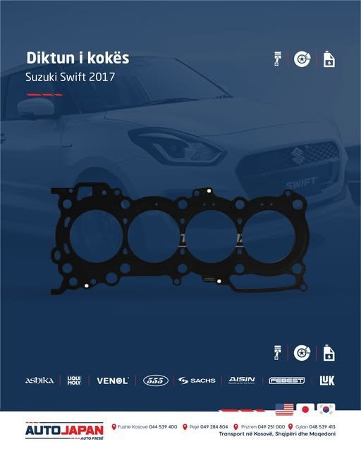 Diktun i kokës Suzuki Swift 2017