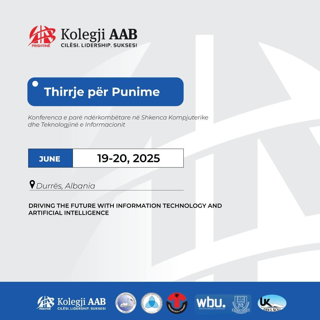 Konferenca e parë ndërkombëtare në Shkenca Kompjuterike dhe Teknologjinë e Informacionit