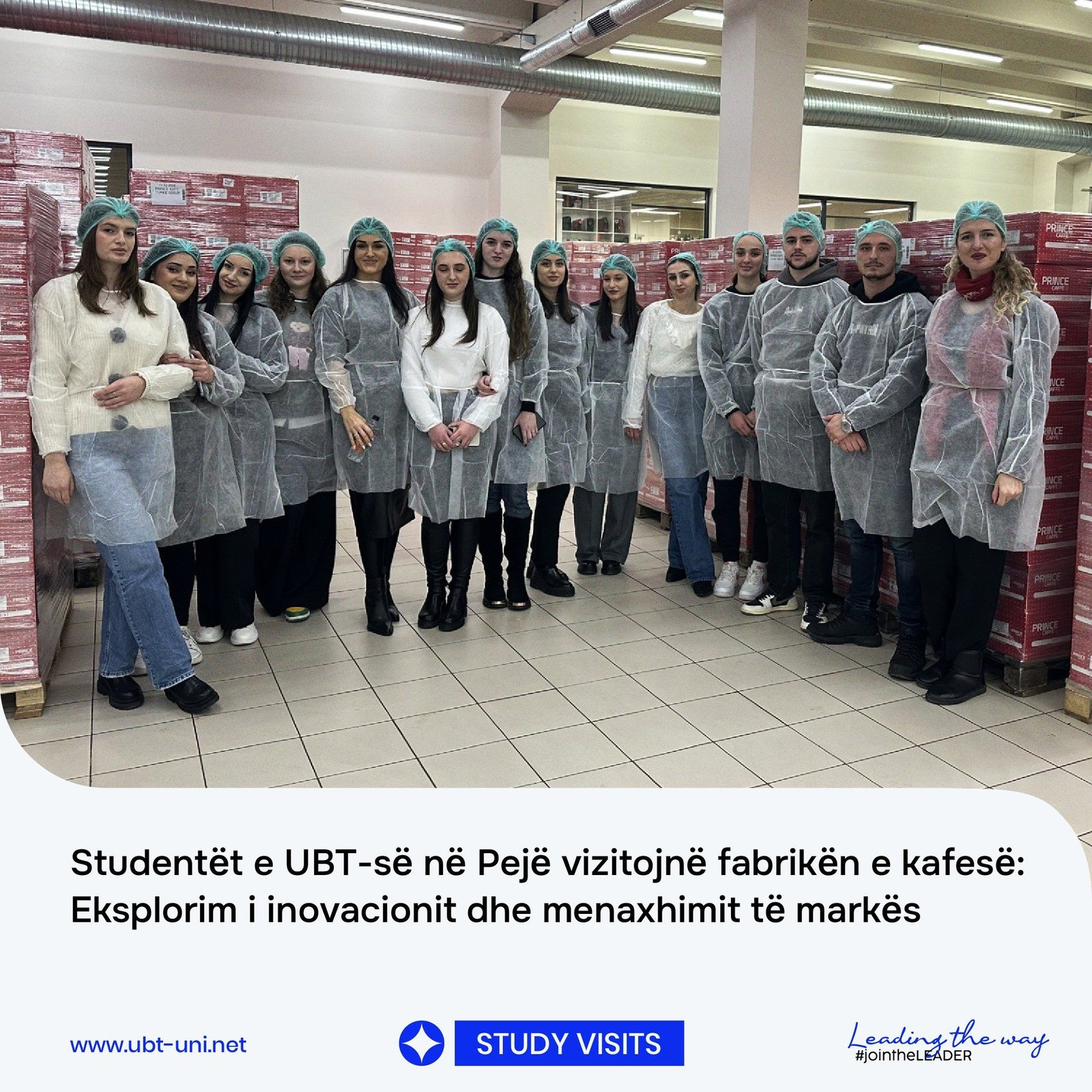 Studentët e UBT-së në Pejë vizituan fabrikën e kafesë
