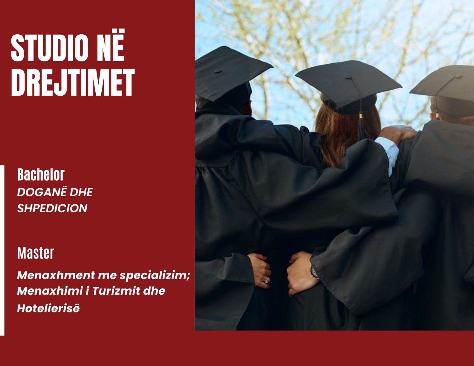 Studio në drejtimet: Doganë dhe Shpeticion