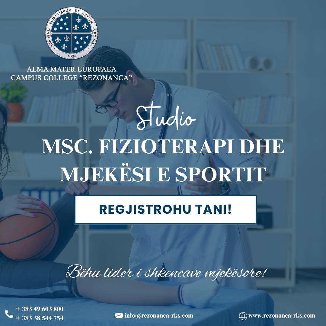 Programi MSc Fizioterapi dhe Mjekësi Sportive