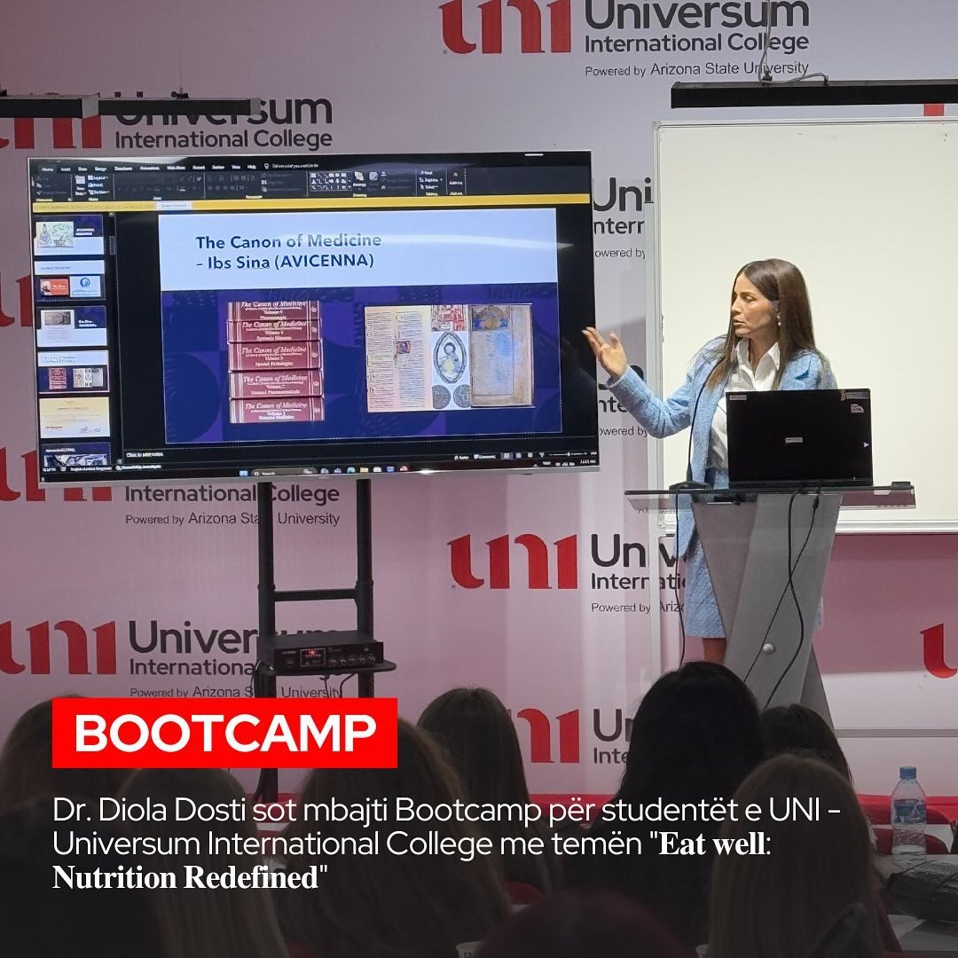 Dr. Diola Dosti mbajti Bootcamp për studentët me temën Eat well Nutrition Redefined