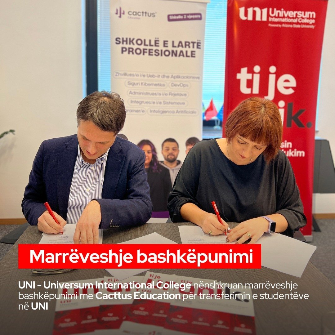 Marrëveshje bashkëpunimi me Cacctus Education  për transferimin e studentëve në UNI