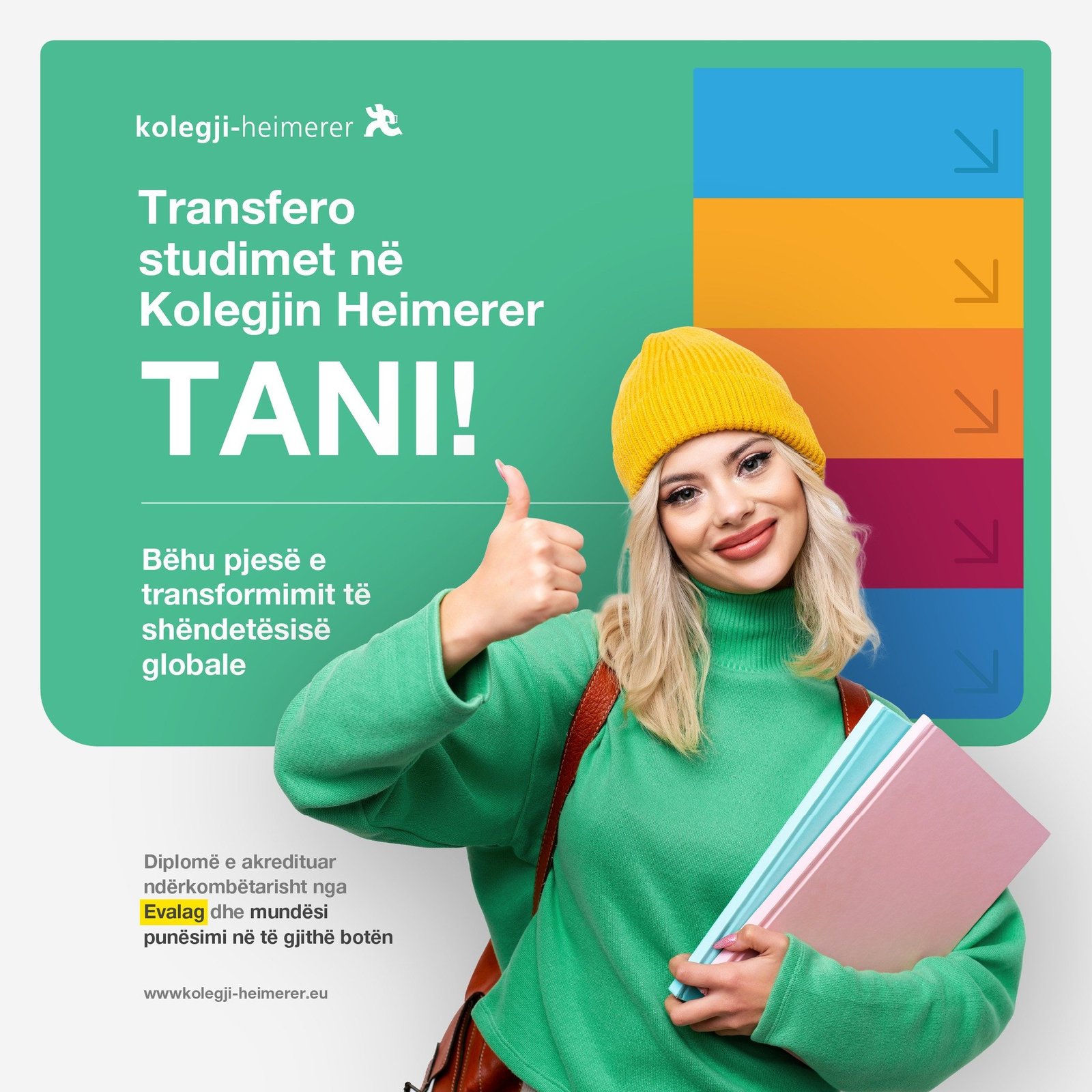 Transformo të ardhmen tënde duke transferuar studimet në Kolegjin Heimerer TANI!