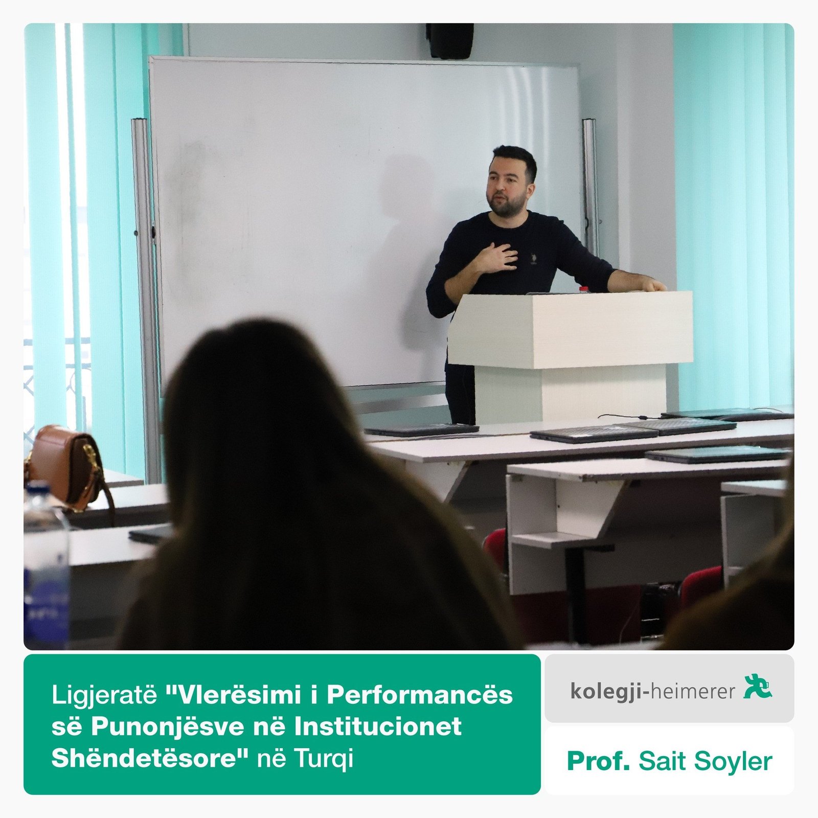 Profesori Sait Soyler ndau përvojat e tij me studentët e programit të Menaxhimit të Institucioneve dhe Shërbimeve Shëndetësore