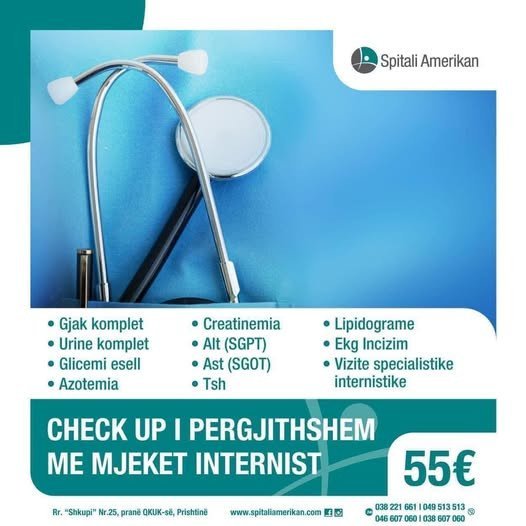 Check Up i Pergjithshem me Mjeket Internist