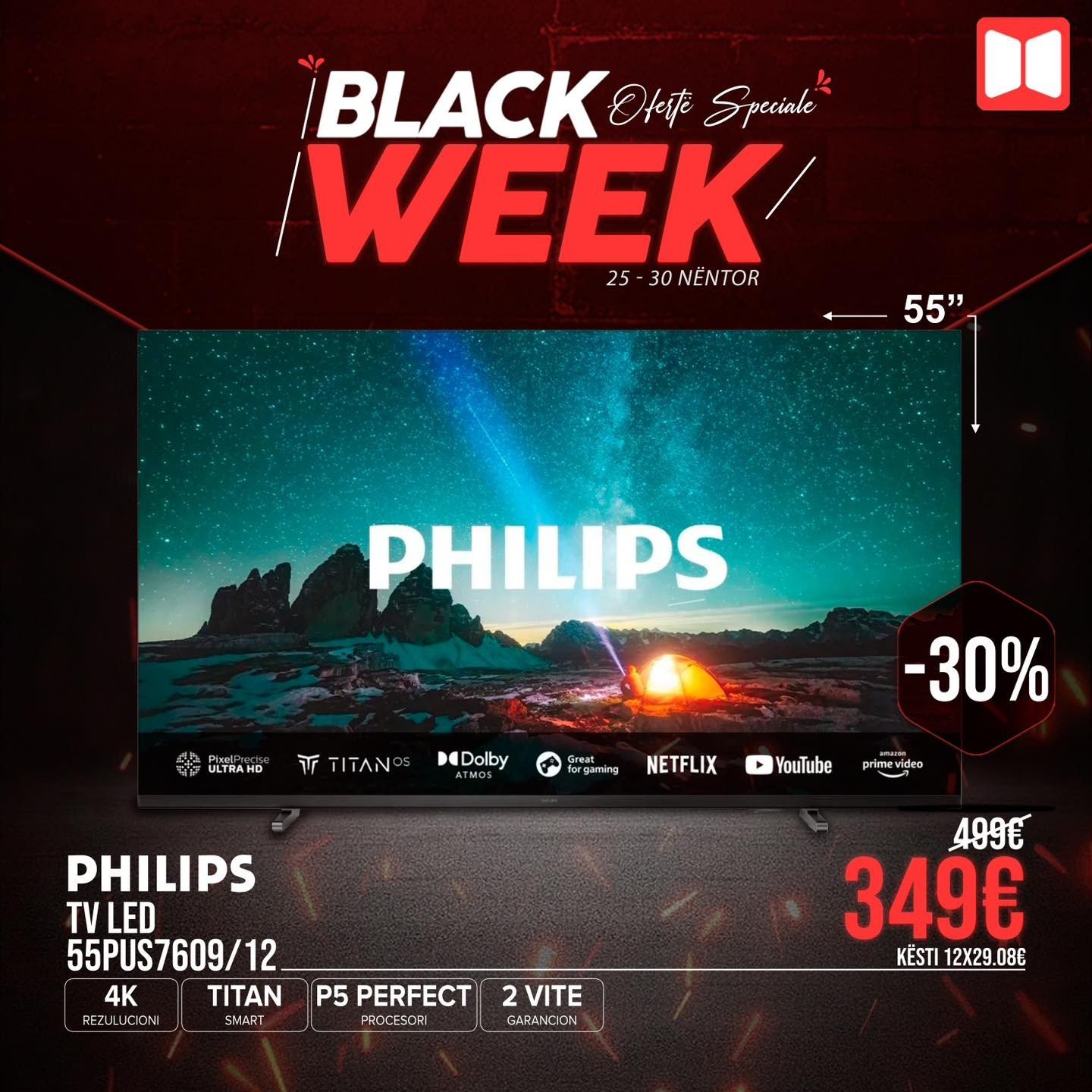 Zbritje në televizorin modern Philips