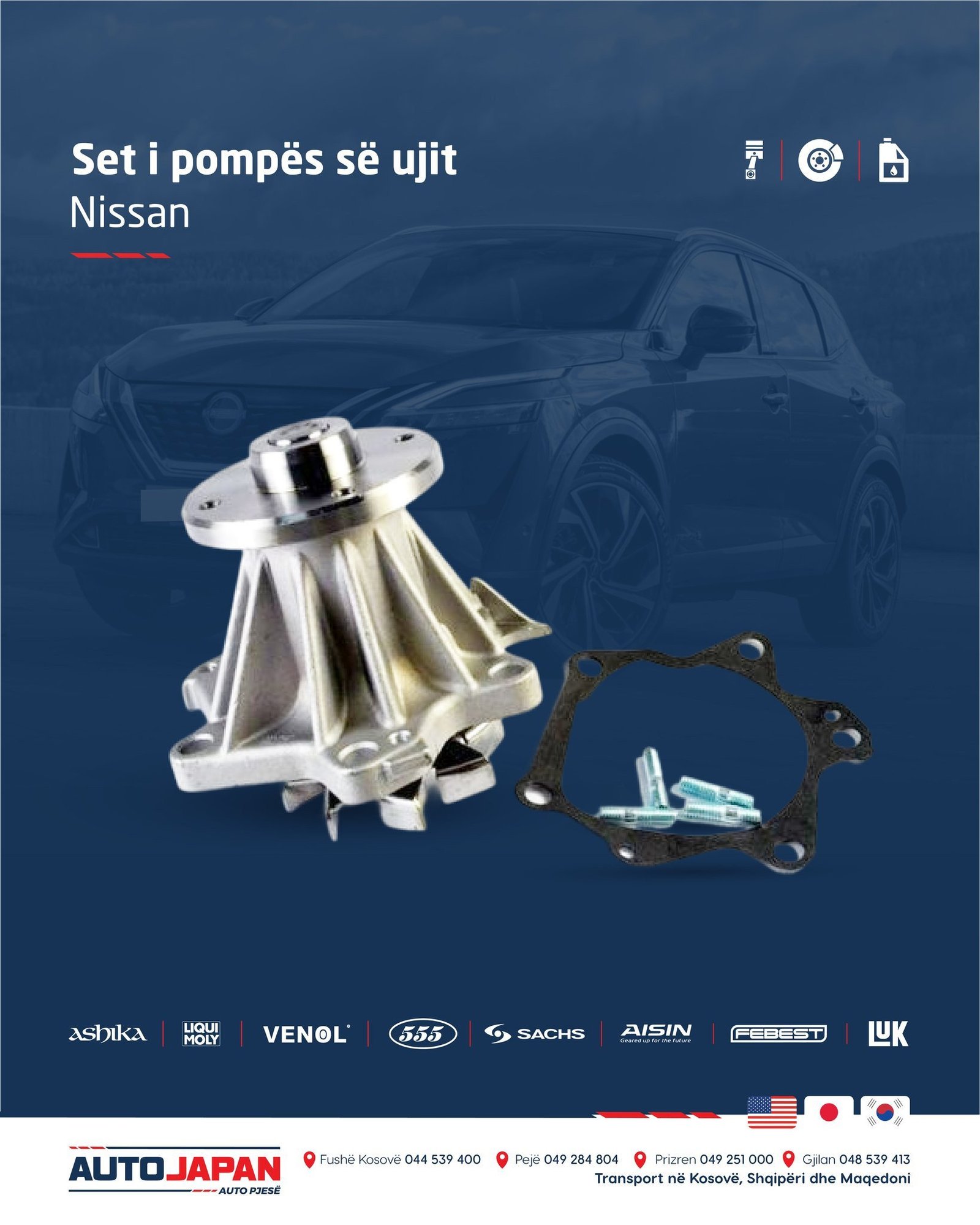 Set i pompës së ujit Nissan