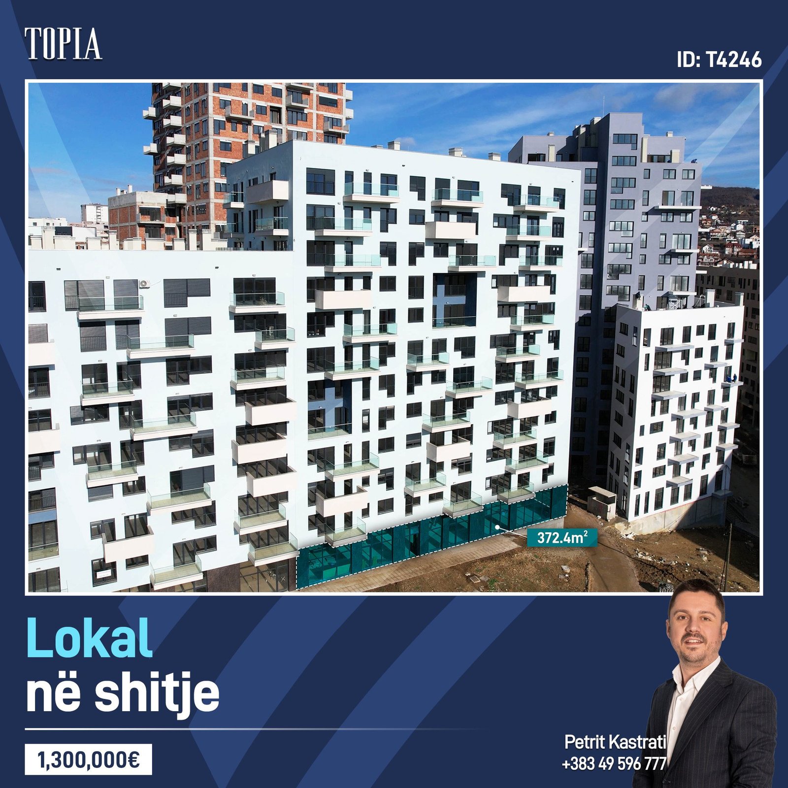 Lokal 372.40m² në shitje në lagjen Mati 1 - Kodrina