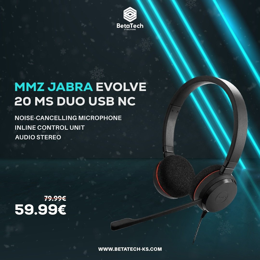 Kufjet MMZ Jabra Evolve 20 MS Duo