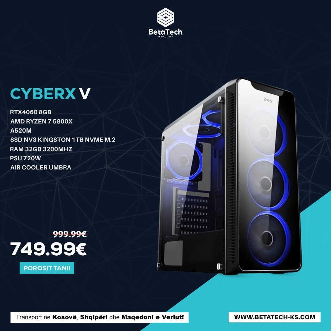 CyberX V – Fuqi maksimale për gaming