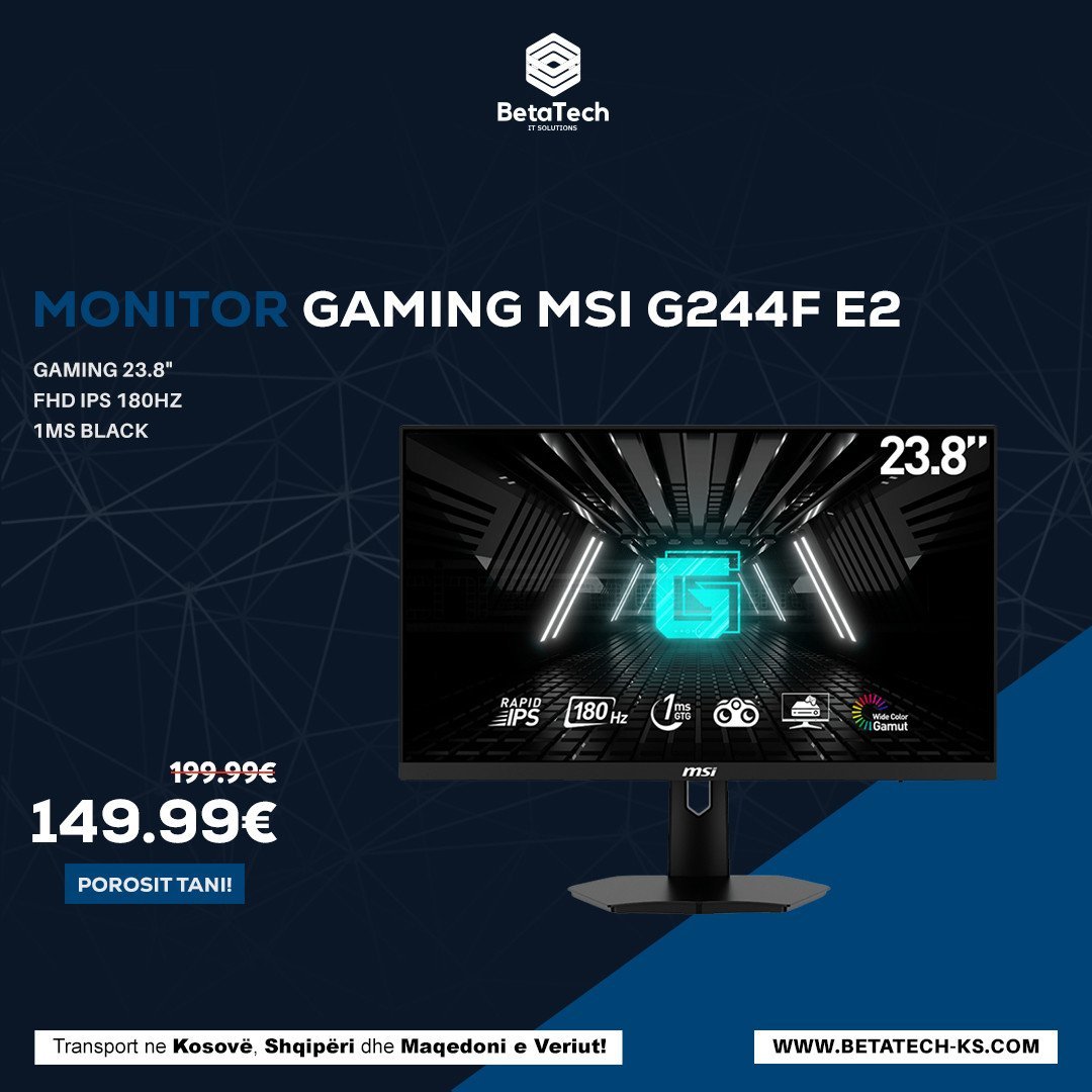 MONITOR MSI G244F E2 – 23.8” GAMING