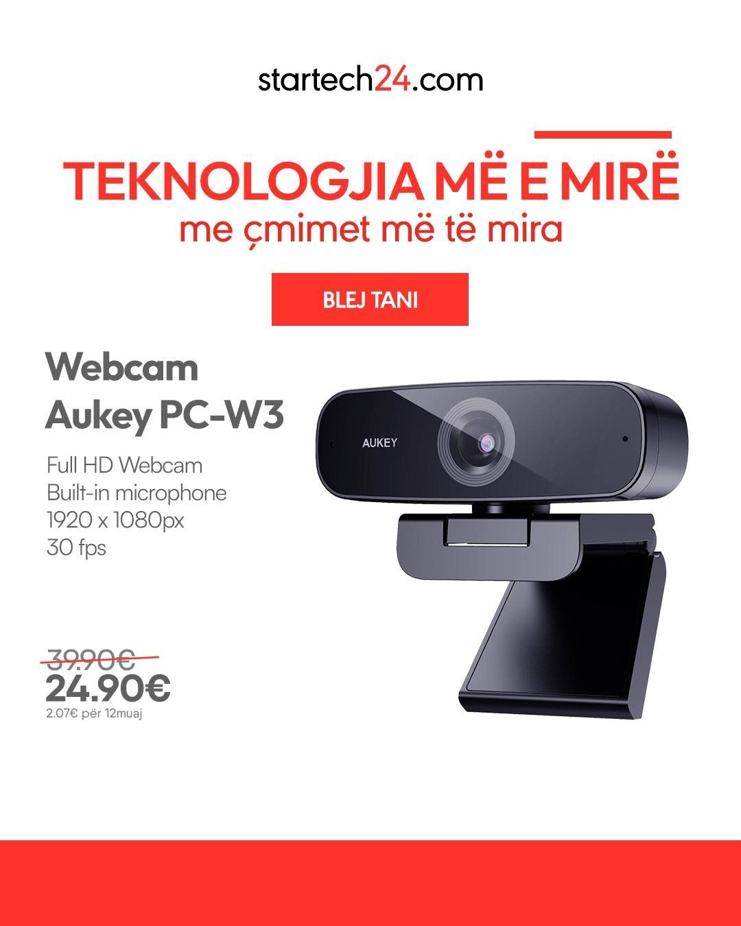 Kamerë Aukey PC-W3 – Me mikrofon të integruar