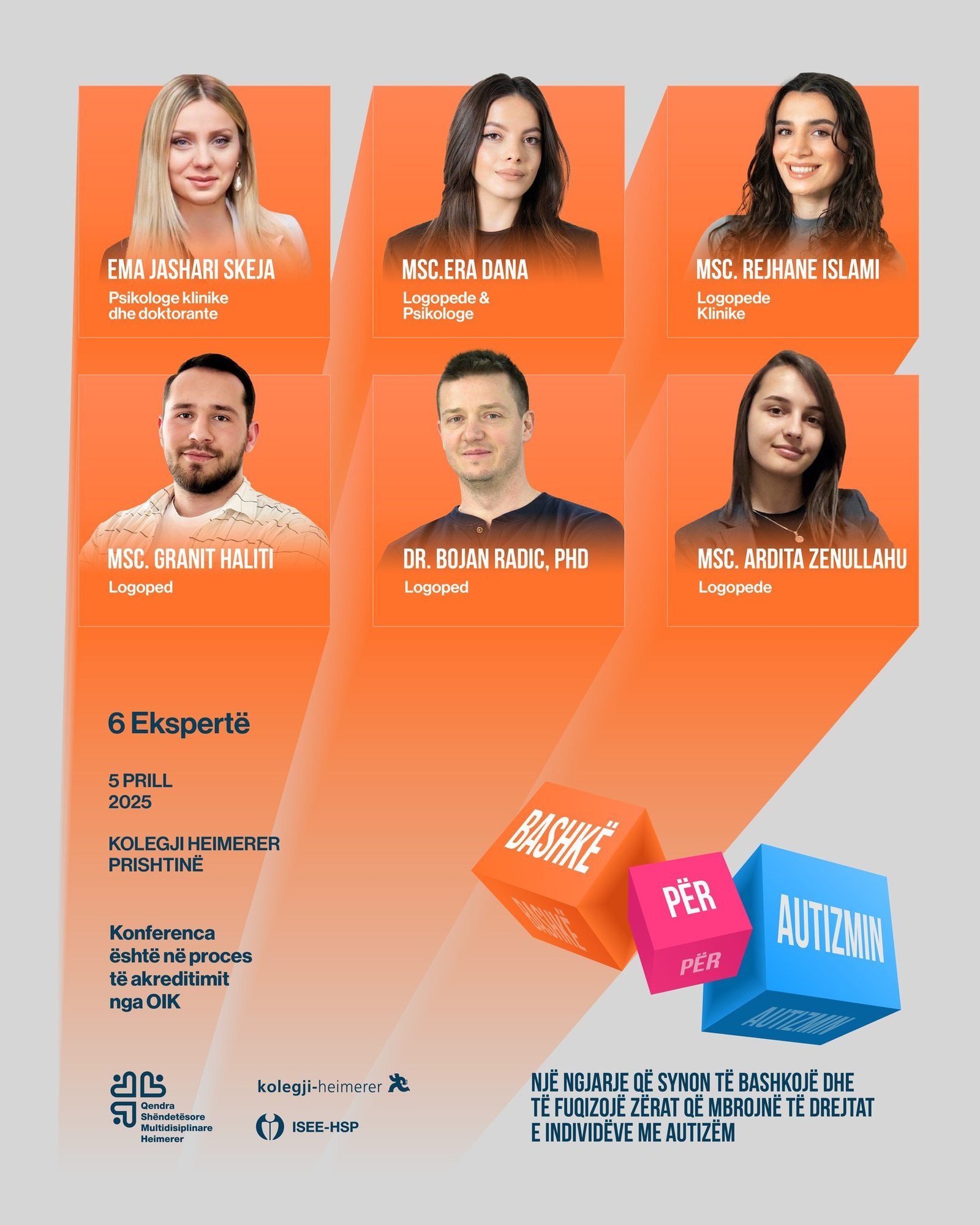 6 ekspertë nga fusha e logopedisë dhe psikologjisë