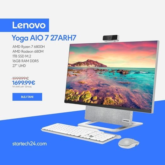 Kompjuter All-in-One Lenovo Yoga 7 27ARH7