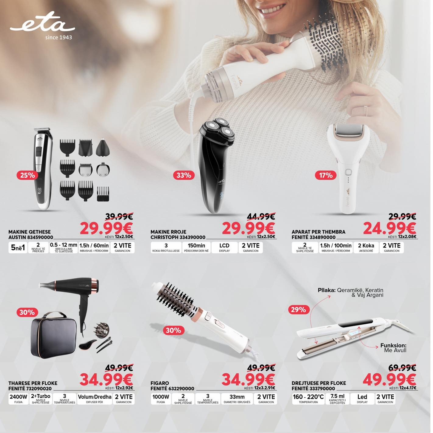 Produkte për kujdesin personal dhe flokët