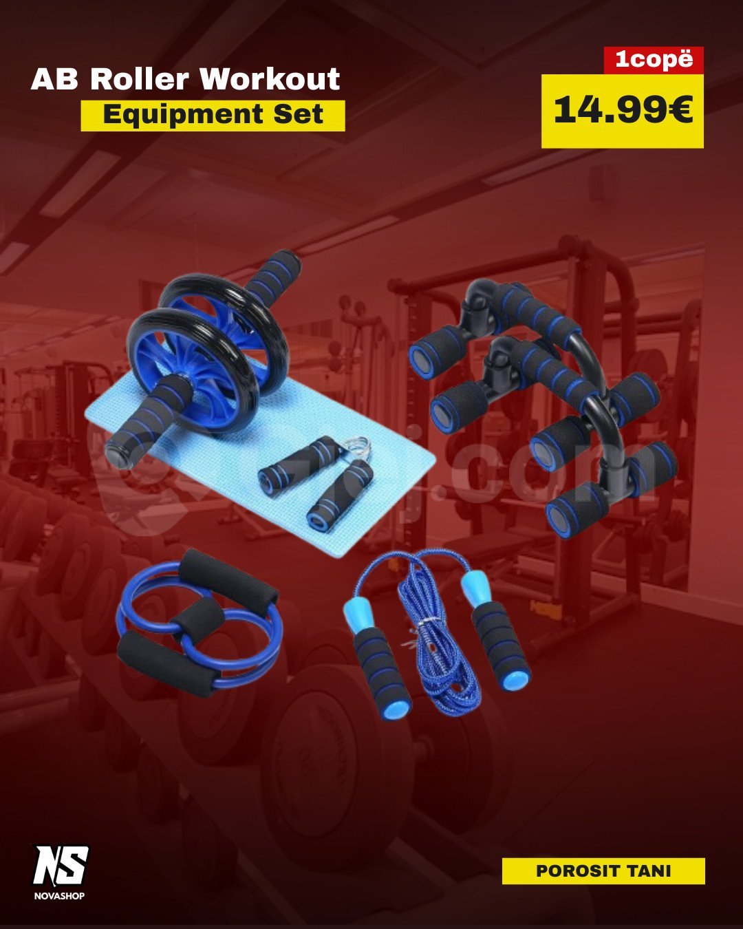 AB Roller Workout Equipment Set 7në1