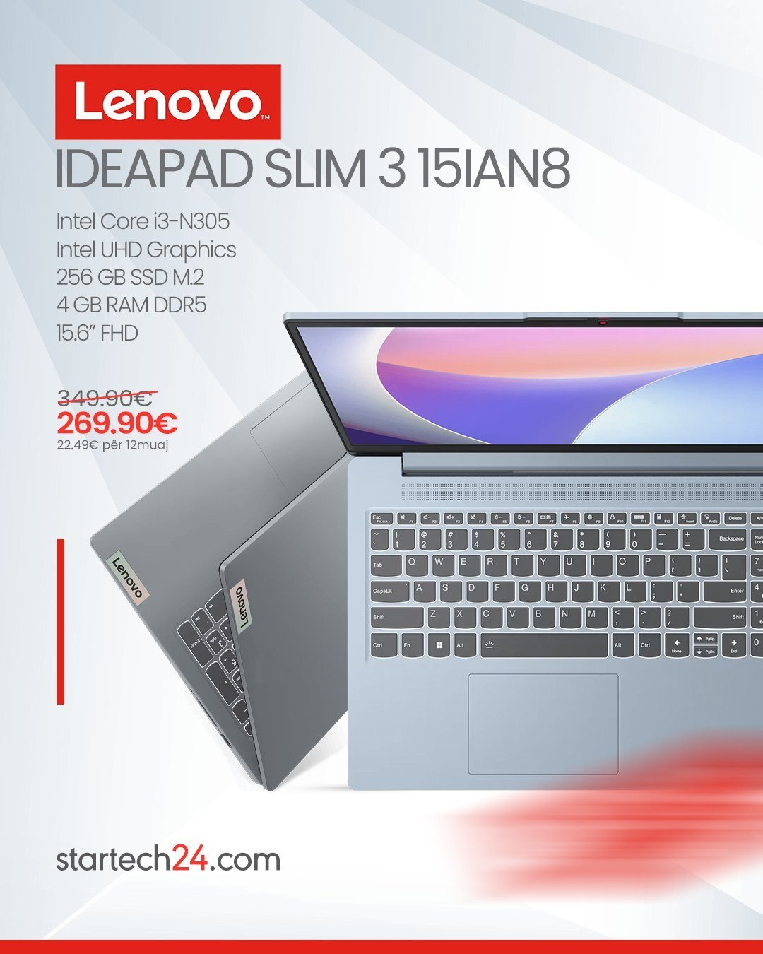 Lenovo IdeaPad Slim 3 – laptop modern dhe praktik për përditshmëri