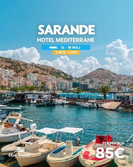 Shijoni rrezet e para të diellit në Hotel Mediterrane - Sarandë, Korfuz -
