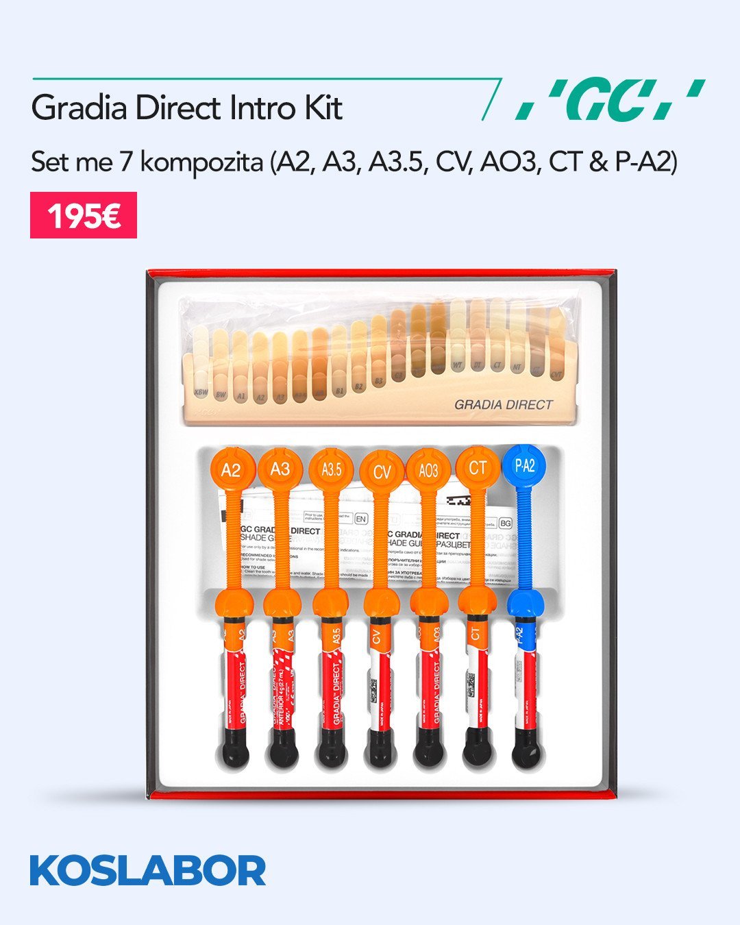 Kompozita Dentare Gradia Direct Intro Kit