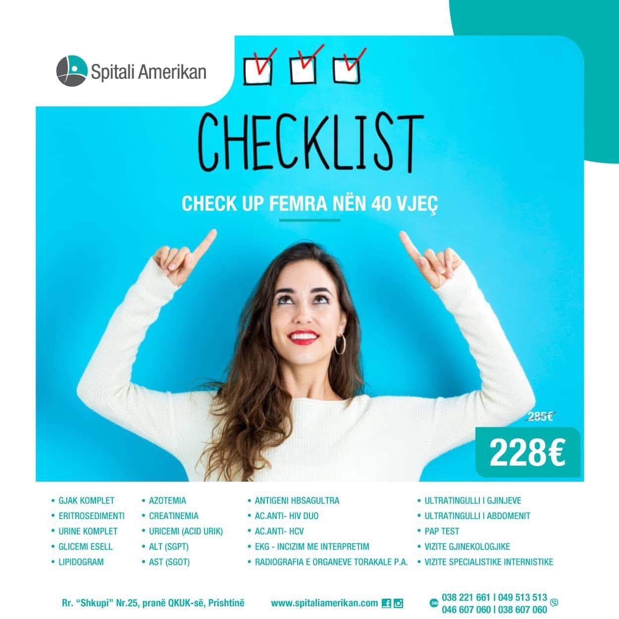 Pako Check Up për Femra nën 40 vjeç