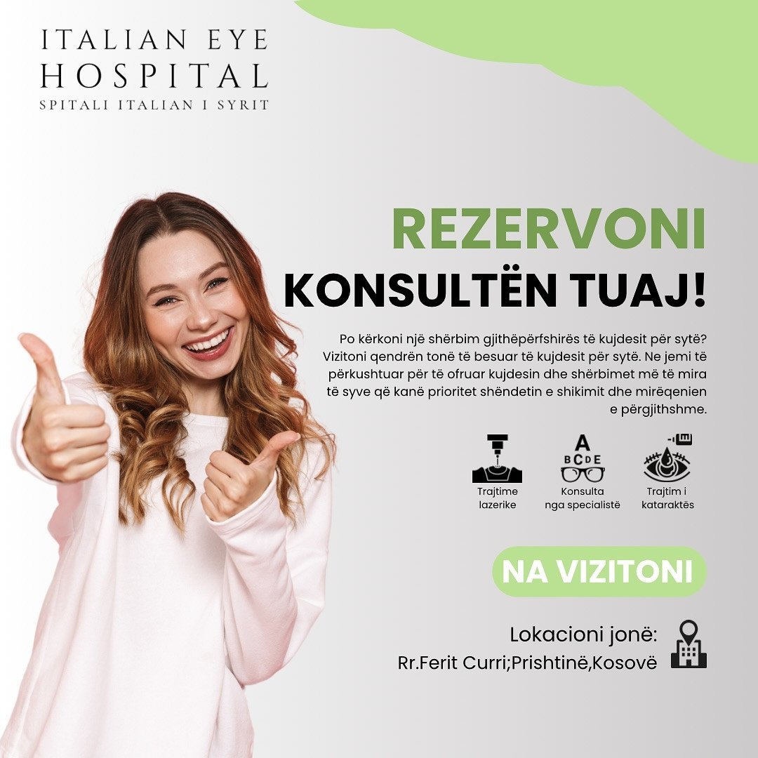 Shëndeti i syve tuaj, prioriteti ynë