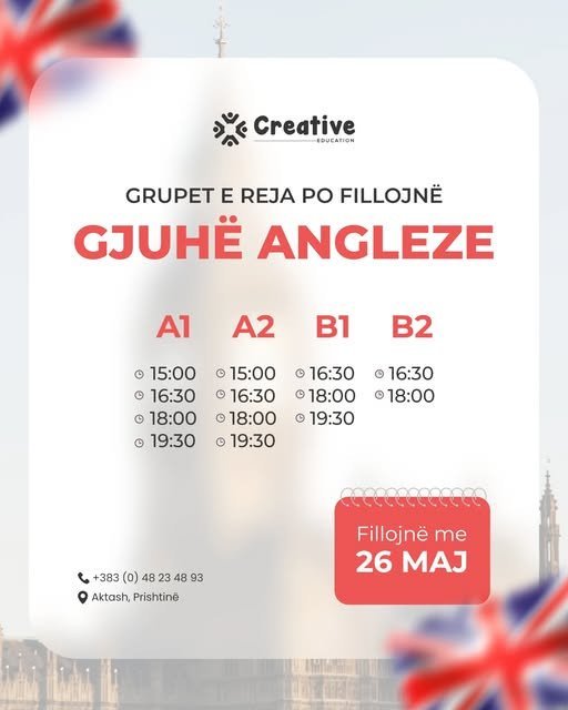 Grupet e reja për gjuhën angleze po fillojnë