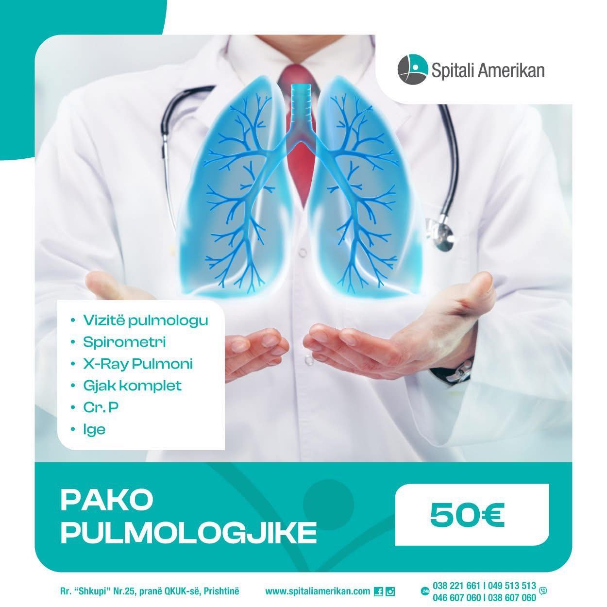 Pako Pulmologjike – vetëm 50€