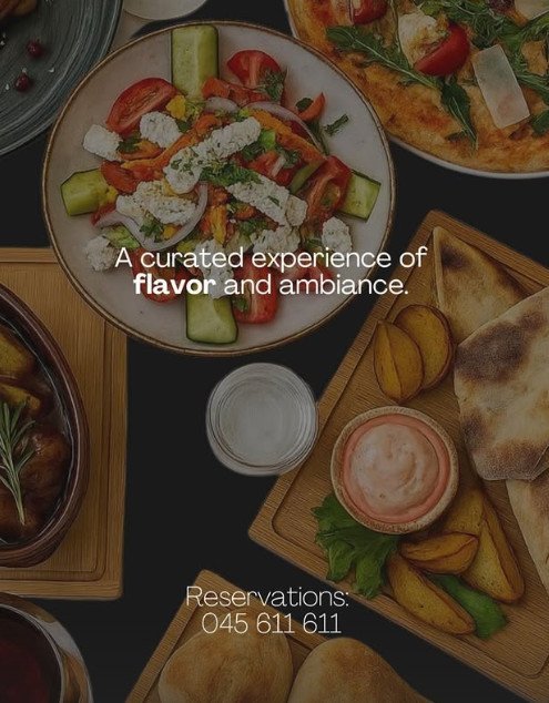Tasting seafood and mediterranean   cuisine with a mixture of traditional ingredients from Kosovo